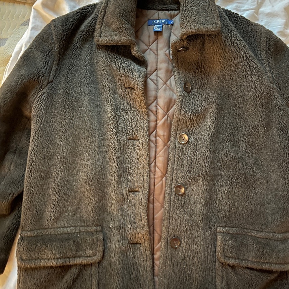 J. Crew Brown Pea Coat Wool Blend